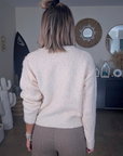 Pull beige à maille chaude