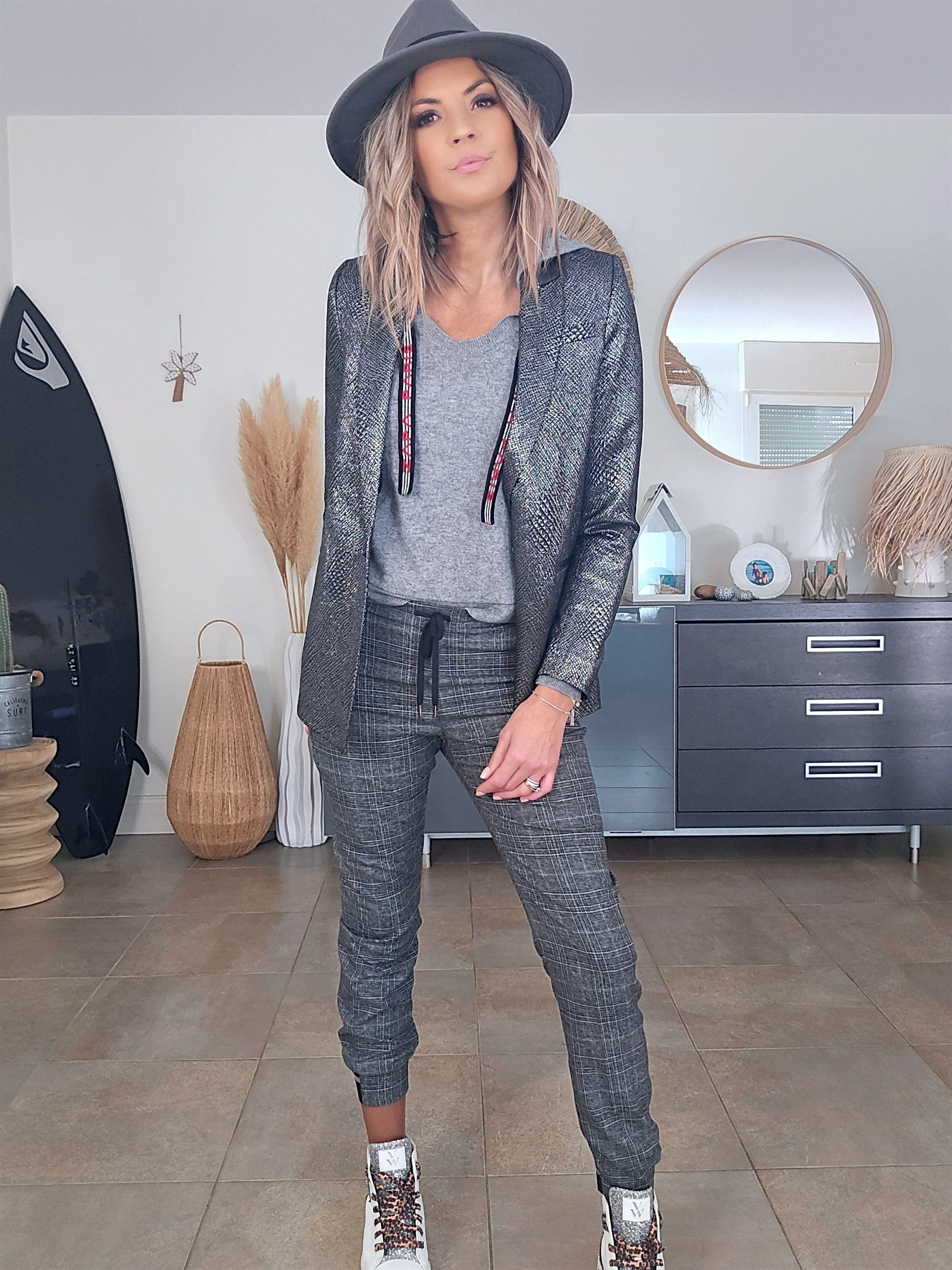 Pantalon jeeging à carreaux