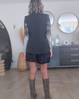 Jupe-short velours et sequins noirs. - 𝐌𝐚𝐫𝐢𝐧𝐚𝟒𝟒𝐟𝐚𝐦𝐢𝐥𝐲