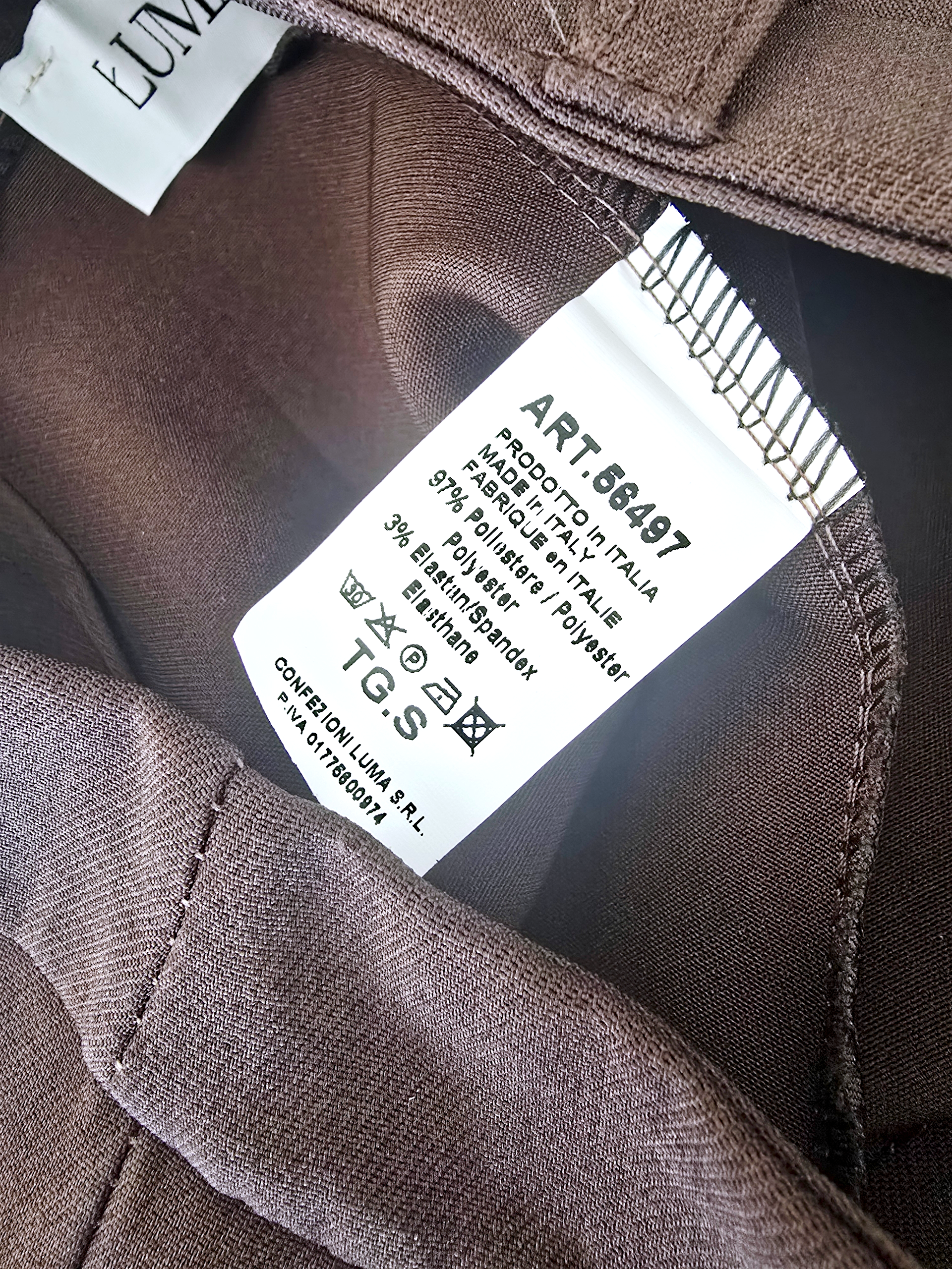 Pantalon marron à jambes larges