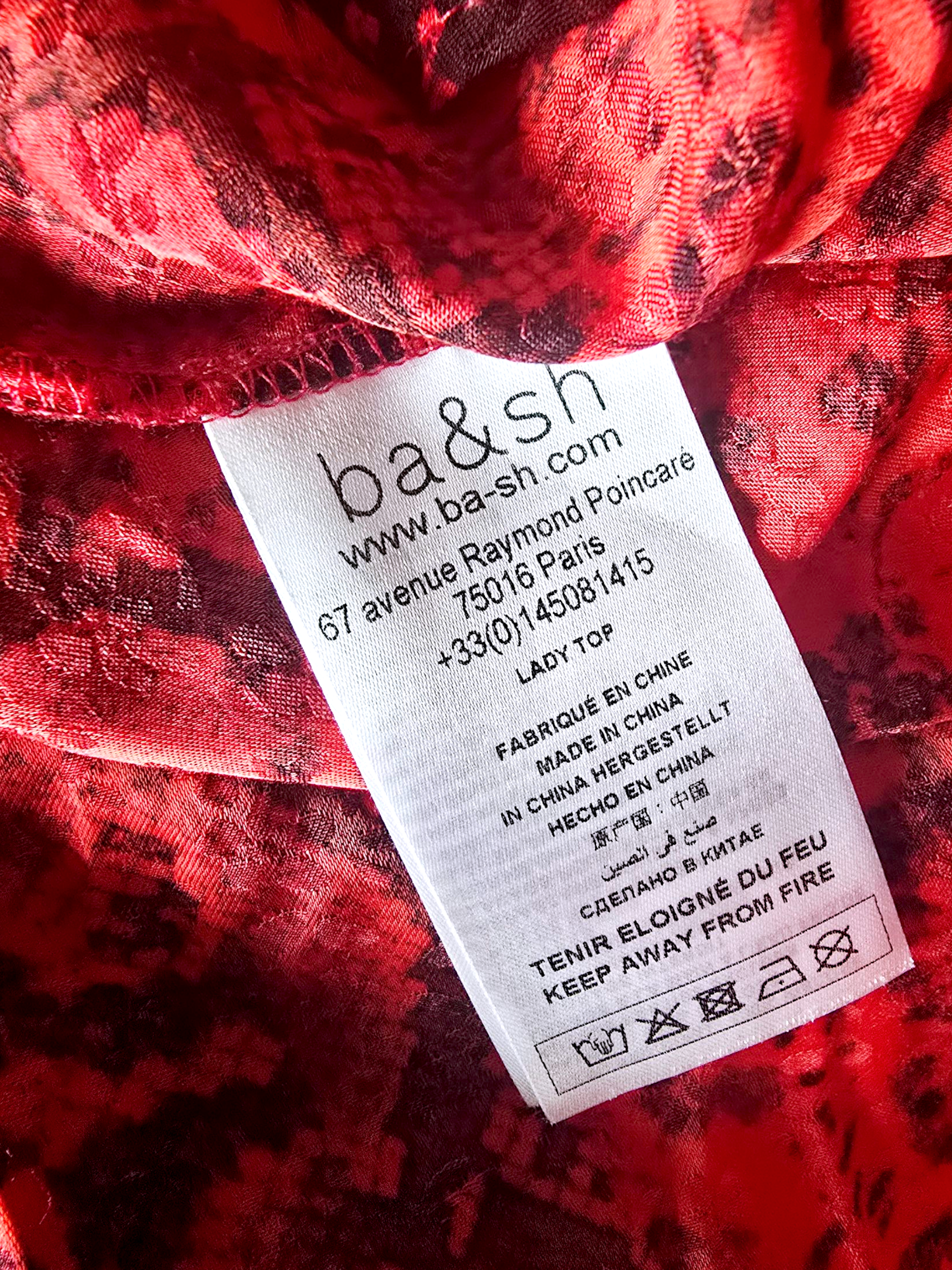 Chemise python rouge