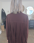 Robe à franges marron