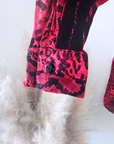Chemise python rouge