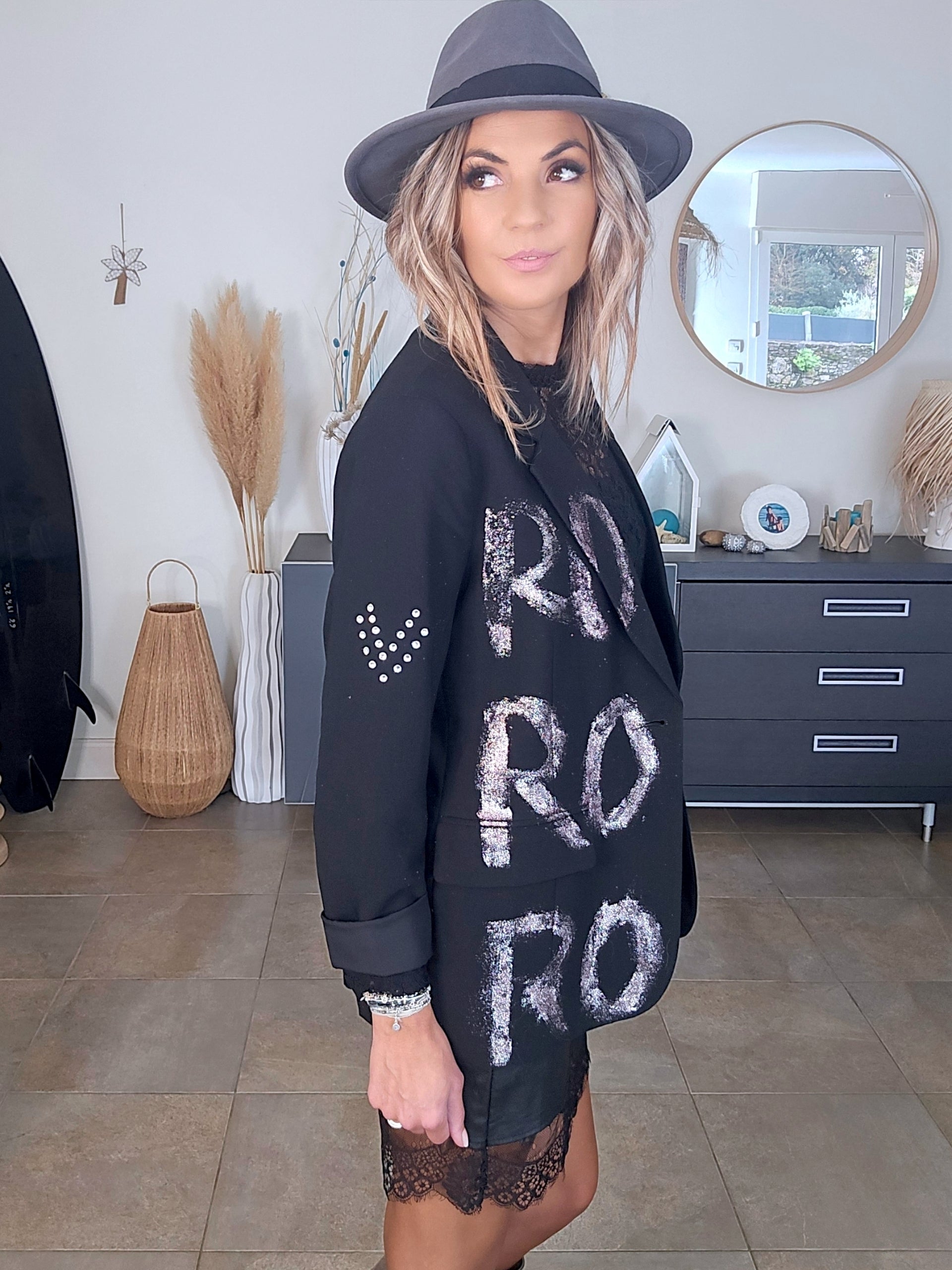 Blazer noir créateur Rock