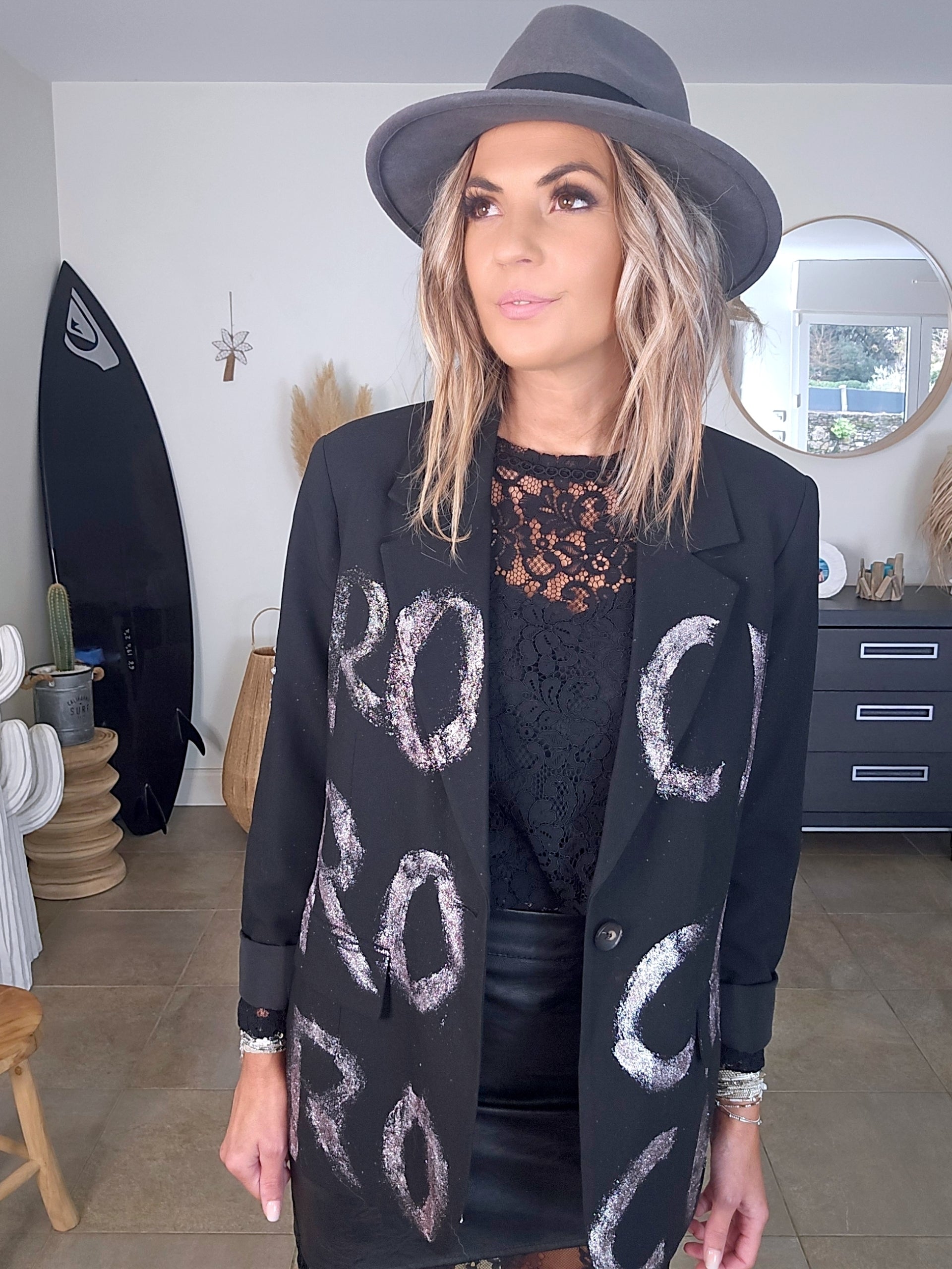 Blazer noir créateur Rock