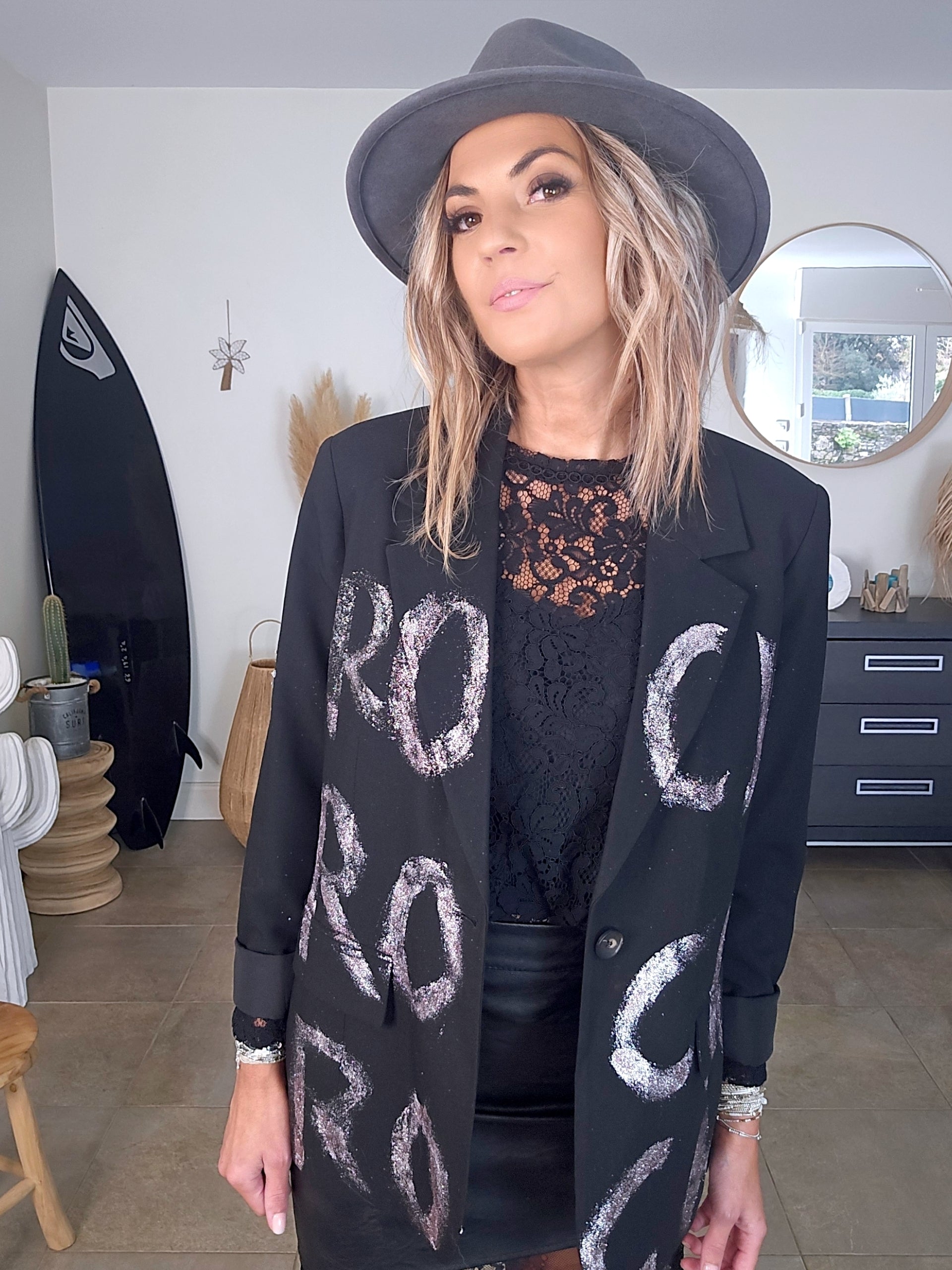 Blazer noir créateur Rock