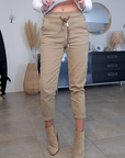 Pantalon jeeging beige foncé