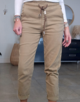 Pantalon jeeging beige foncé