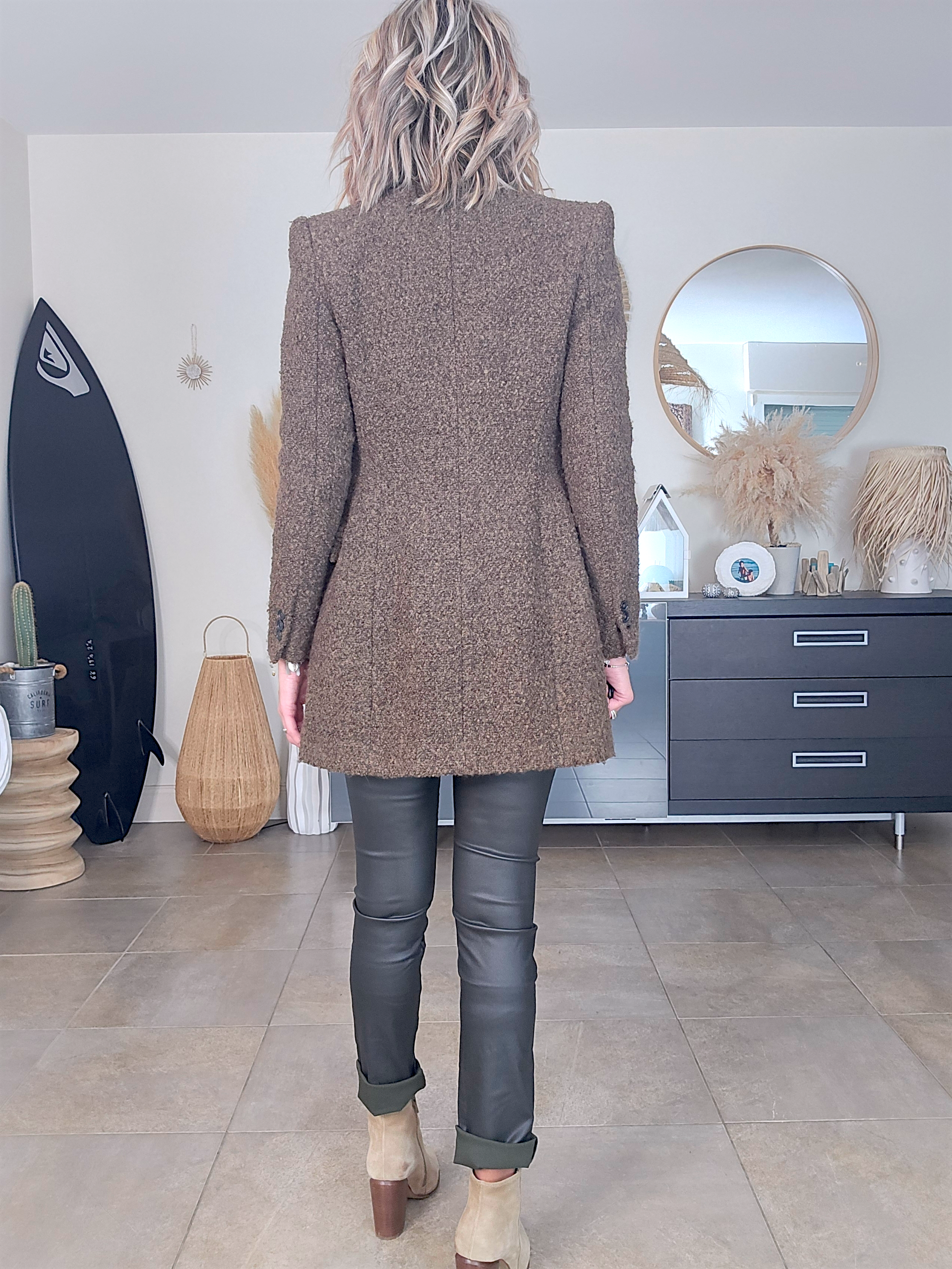 Manteau bouclette kaki