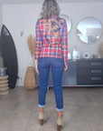 Veste cintrée à carreaux et strass - 𝐌𝐚𝐫𝐢𝐧𝐚𝟒𝟒𝐟𝐚𝐦𝐢𝐥𝐲