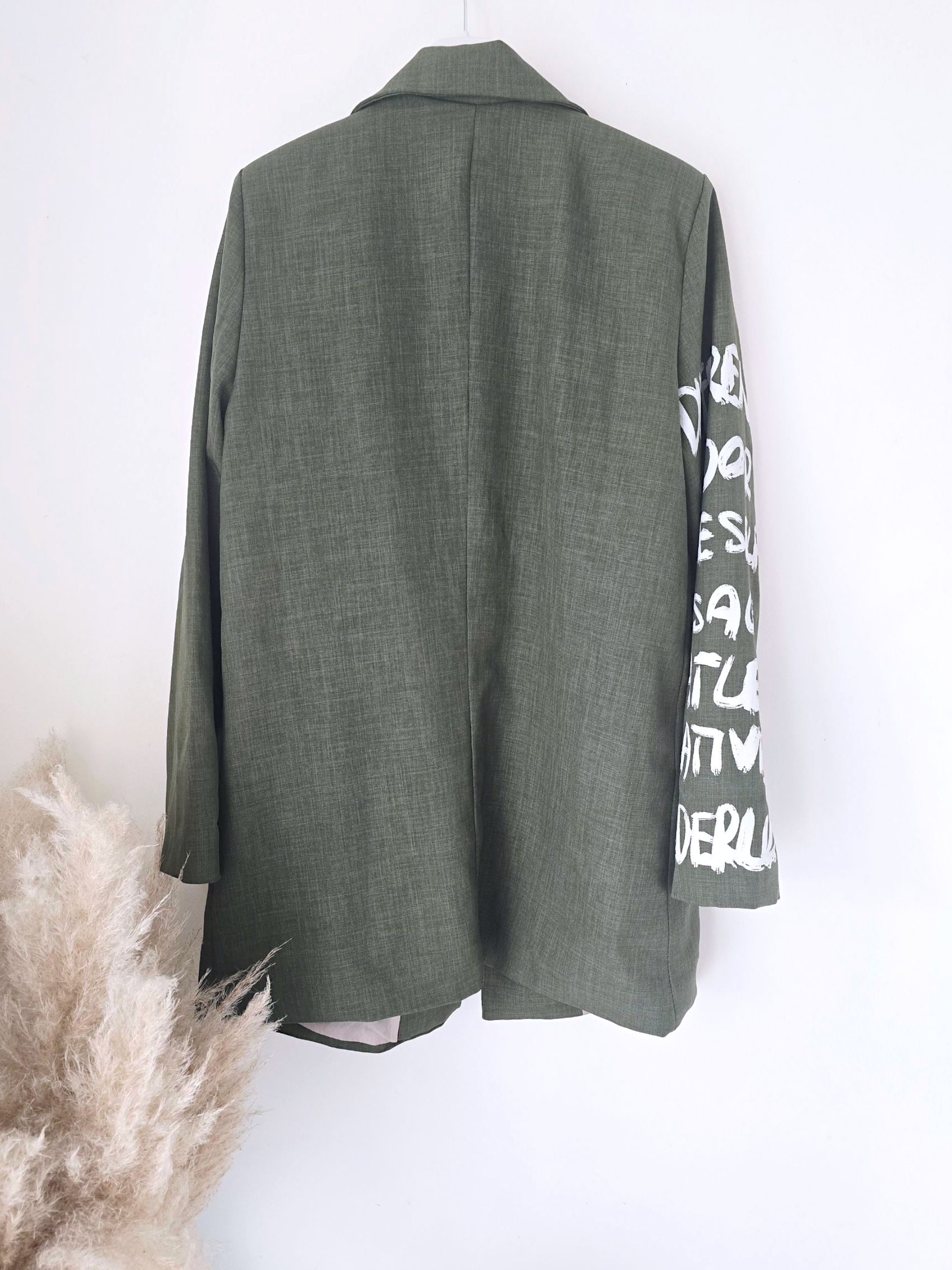 Blazer kaki à tags