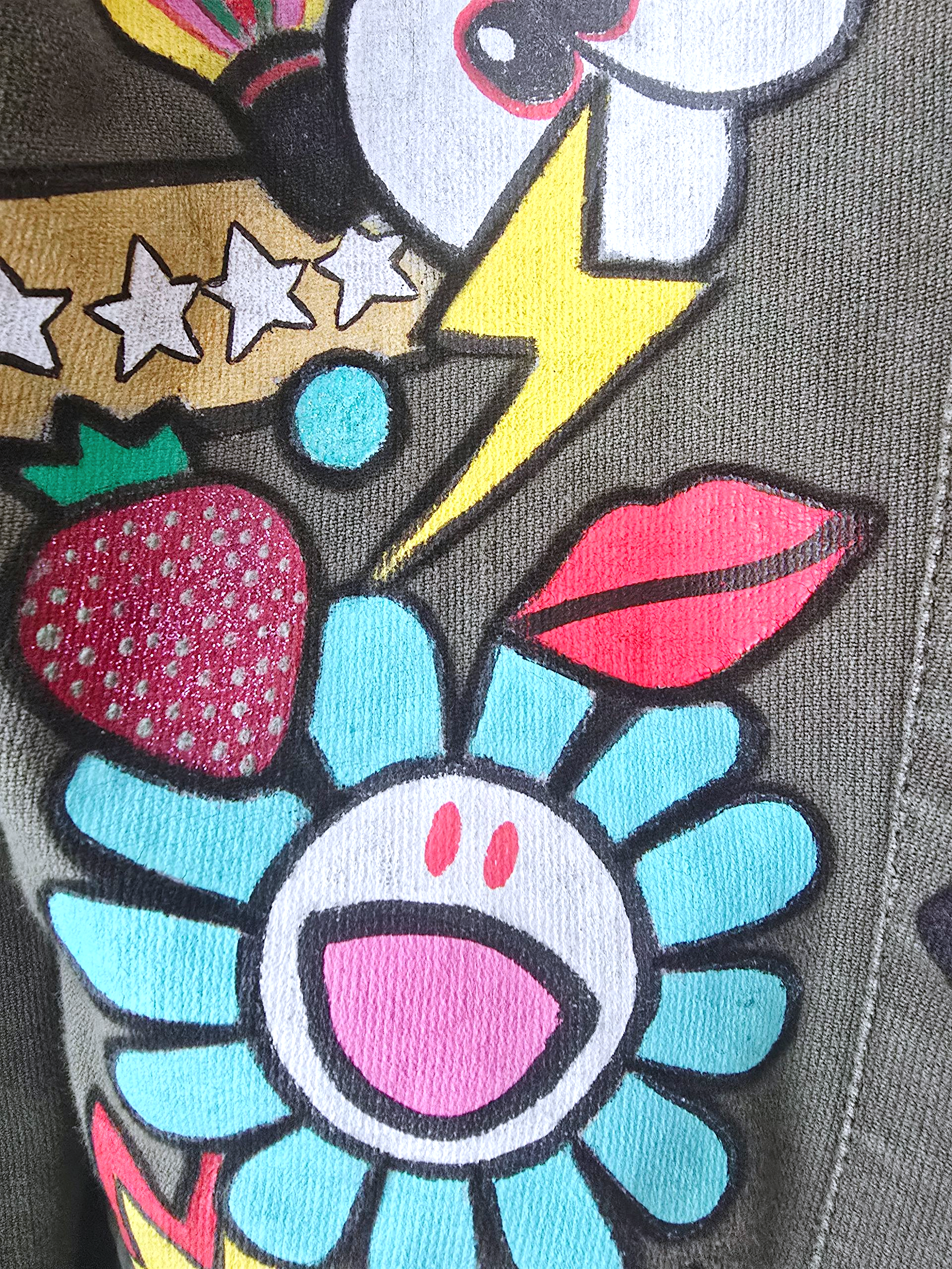 Saharienne créateur peinte à la main