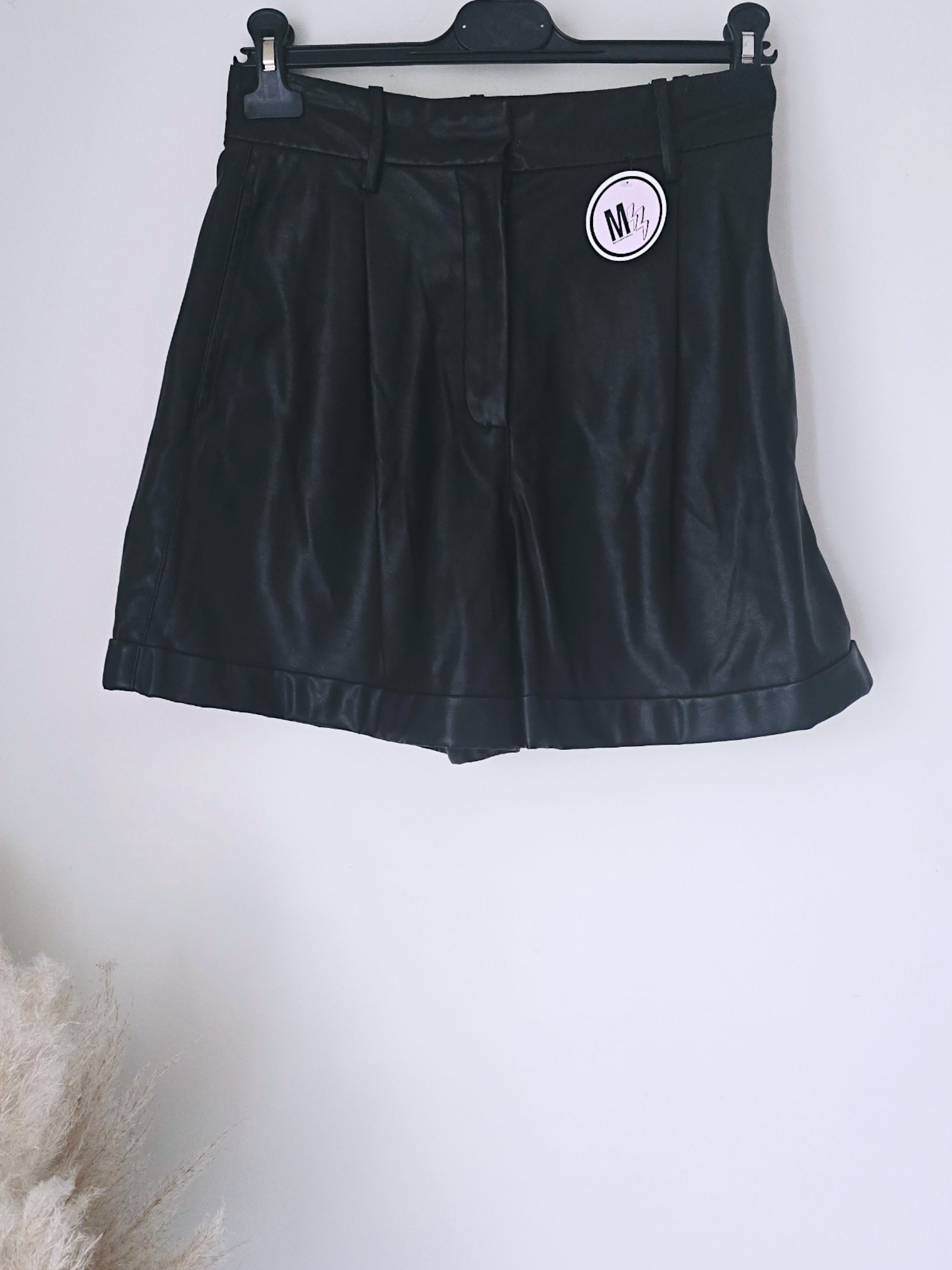 Short similicuir noir Pinko