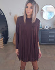 Robe à franges marron
