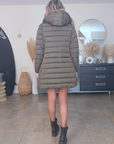 Doudoune matelassée kaki