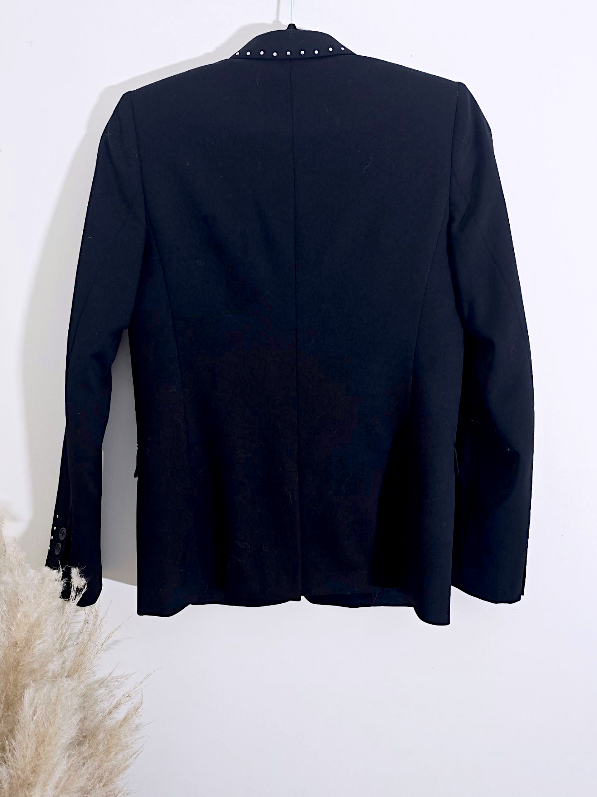 Veste rock-chic laine et cuir