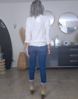 Chemise blanche à perles translucides - 𝐌𝐚𝐫𝐢𝐧𝐚𝟒𝟒𝐟𝐚𝐦𝐢𝐥𝐲