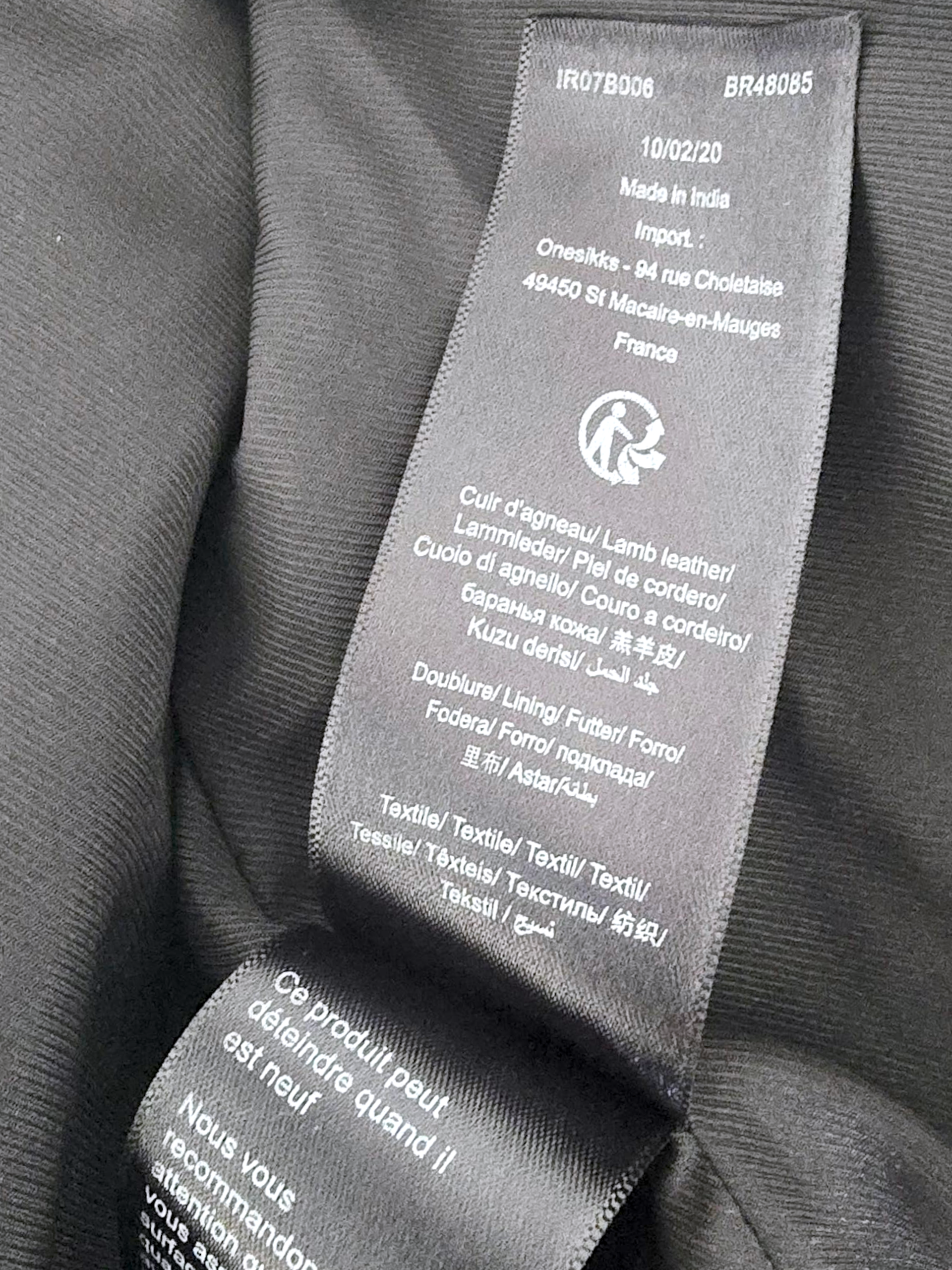 Perfecto noir en cuir