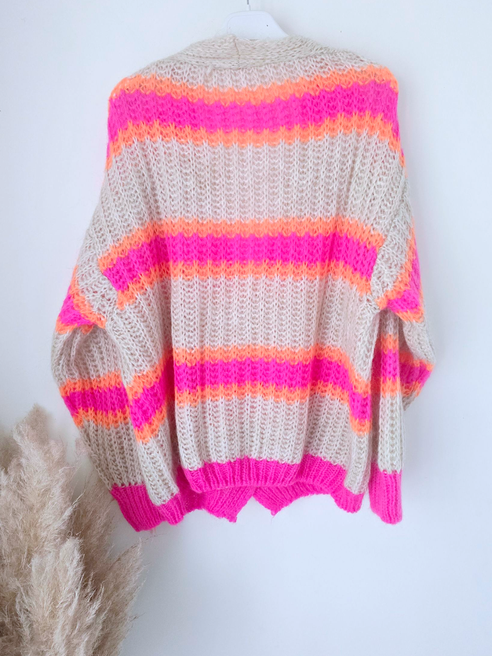 Cardigan doux fluo