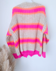 Cardigan doux fluo