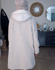 Manteau bouclette beige