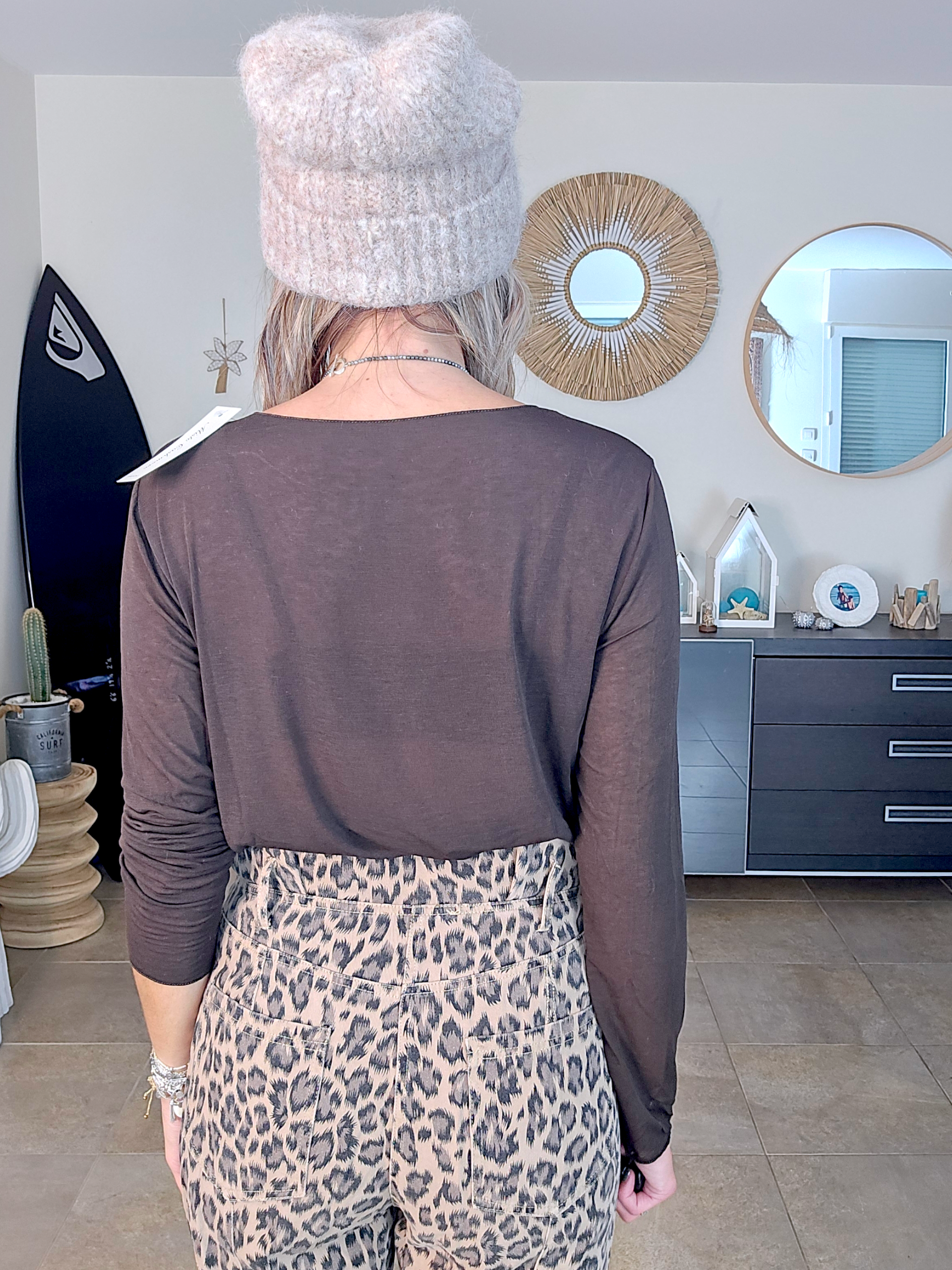 Sous-pull marron cachemire