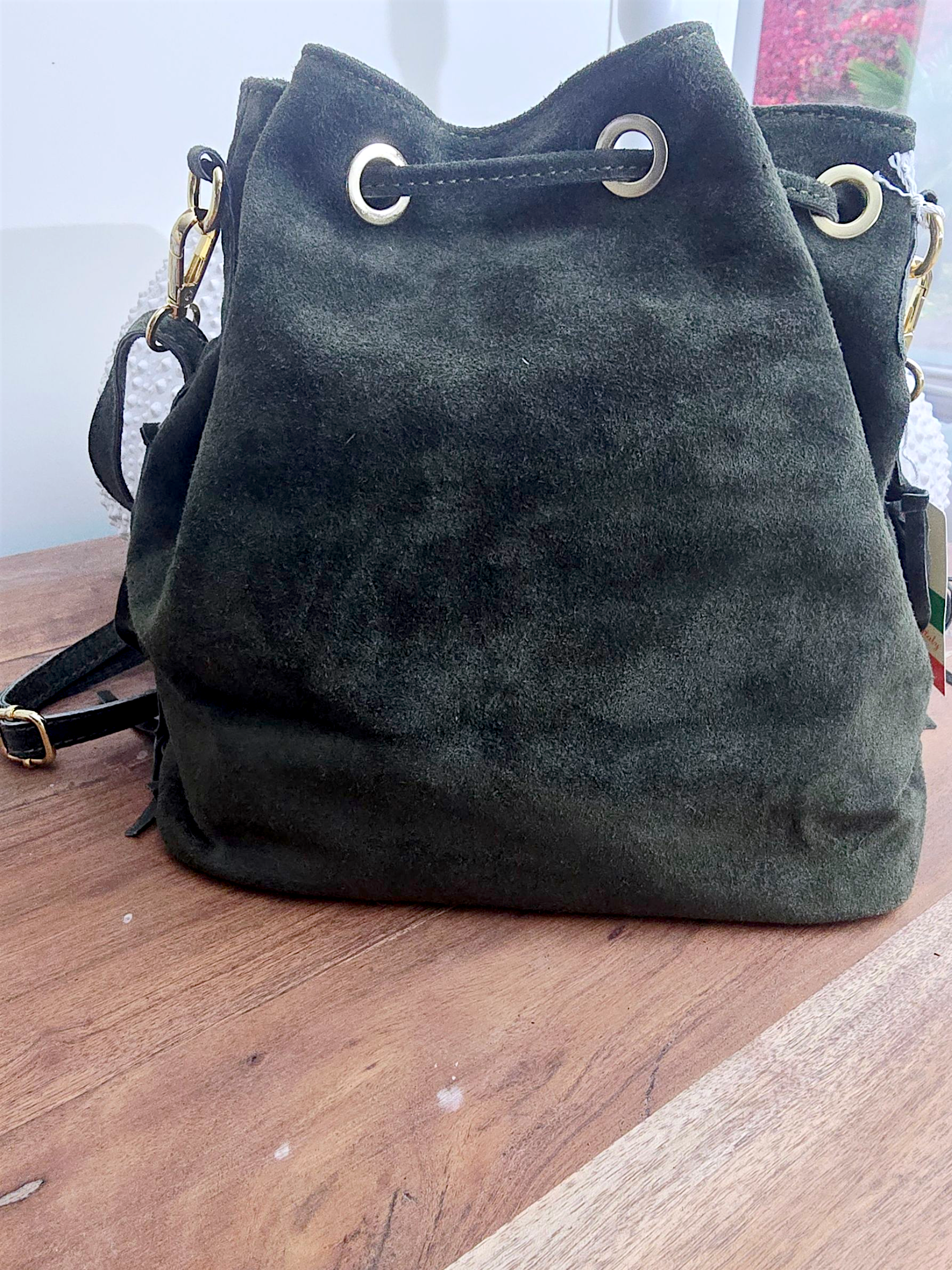 Sac cuir Kaki