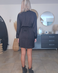 Robe noire skull en relief