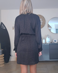 Robe noire skull en relief