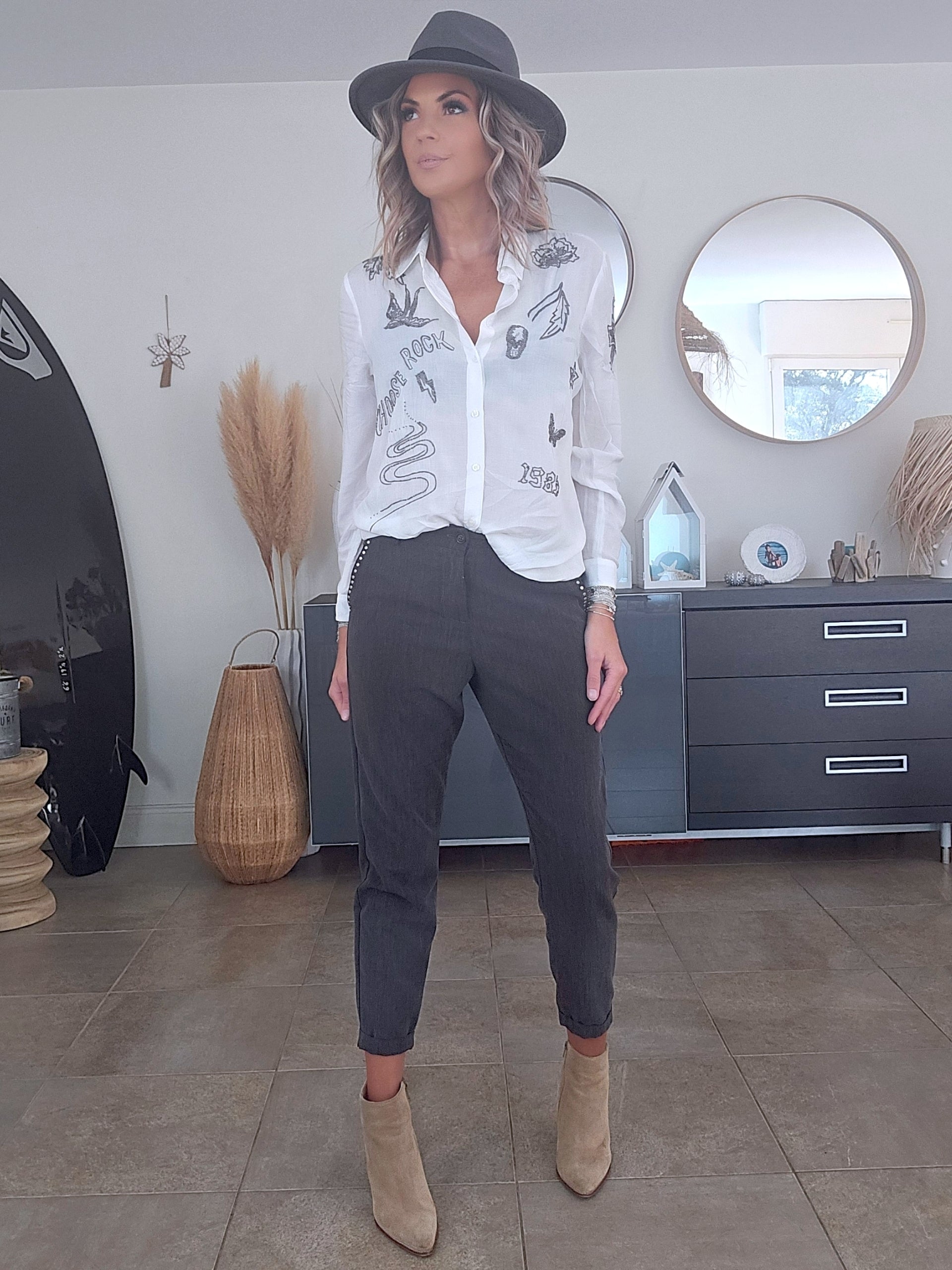 Pantalon chic gris anthracite - 𝐌𝐚𝐫𝐢𝐧𝐚𝟒𝟒𝐟𝐚𝐦𝐢𝐥𝐲