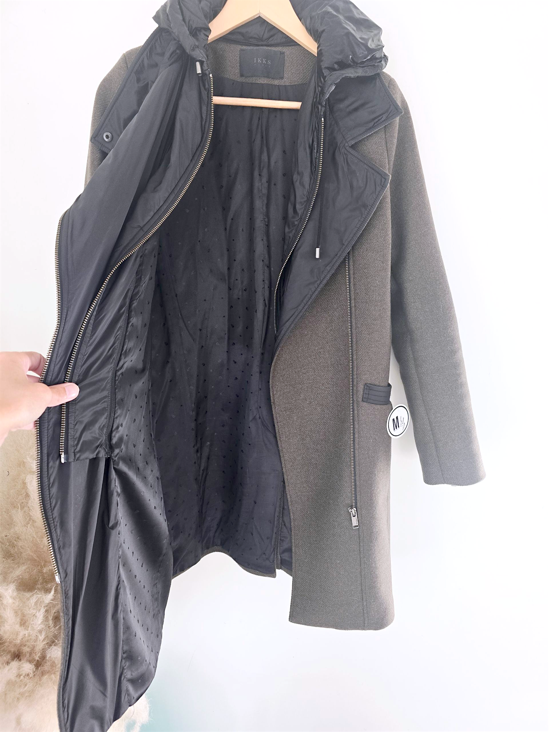 Manteau kaki en laine