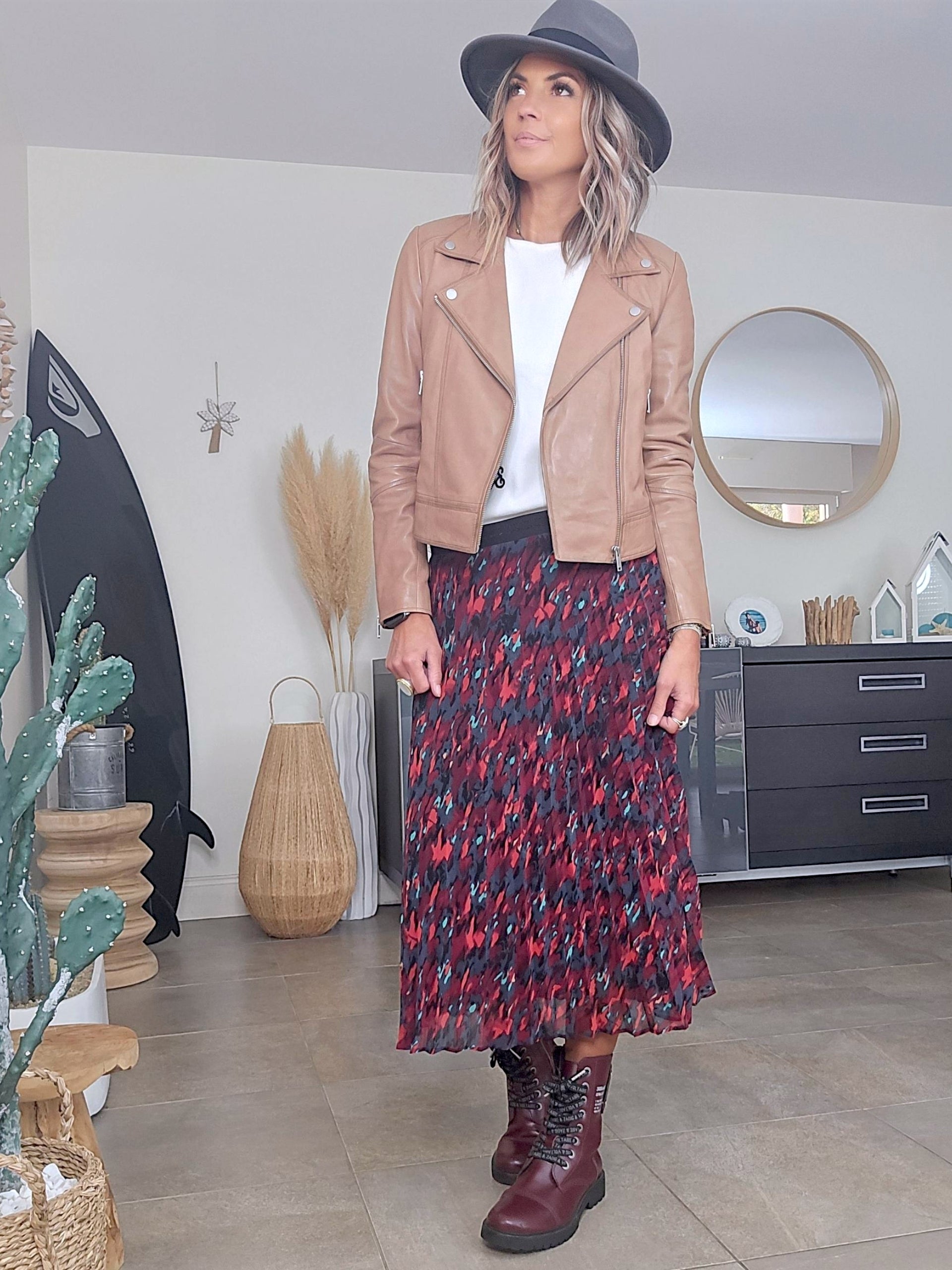 Perfecto beige 100% cuir