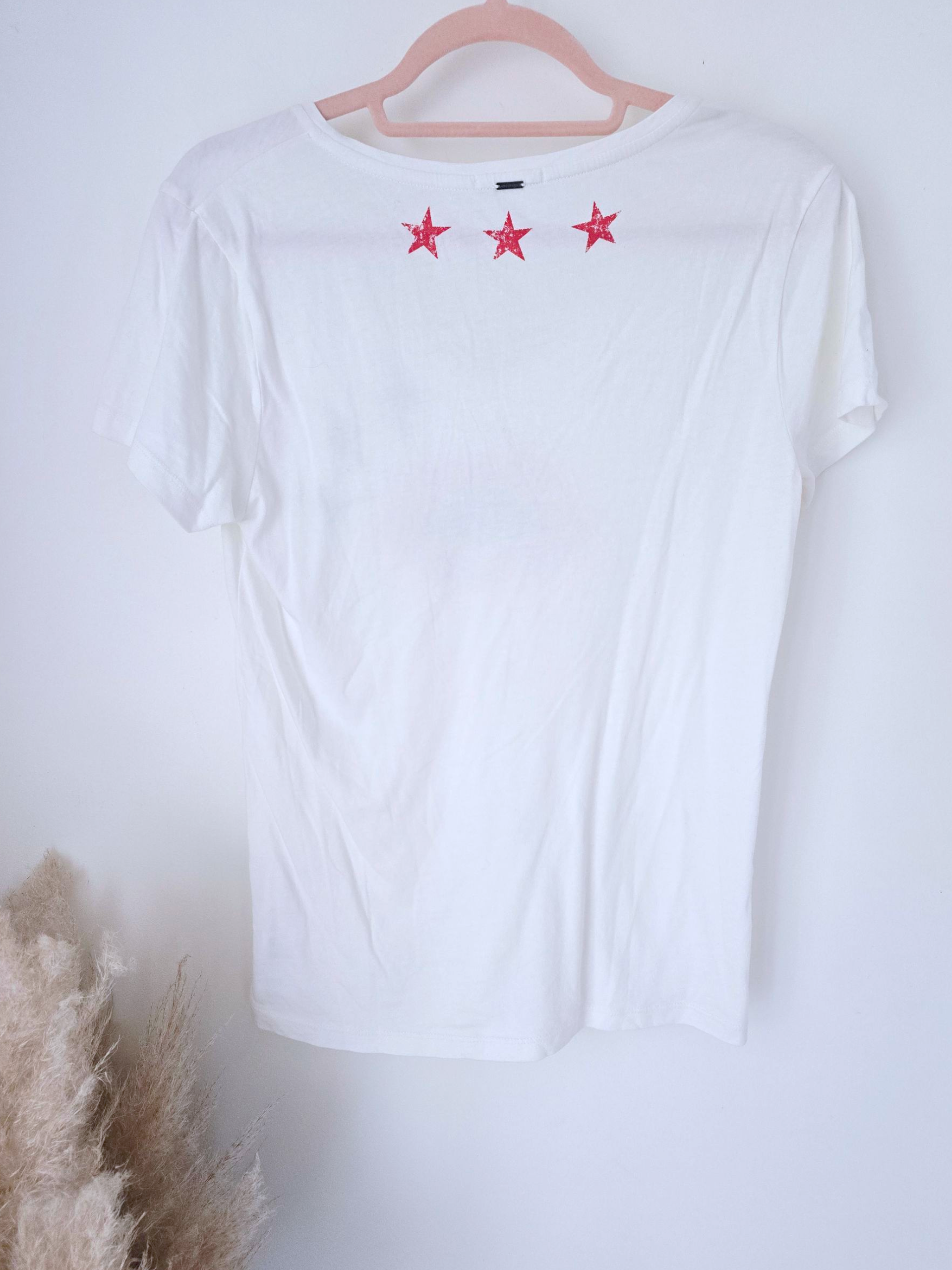 T-shirt blanc rock-chic