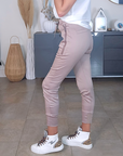 Pantalon jeeging beige bronze