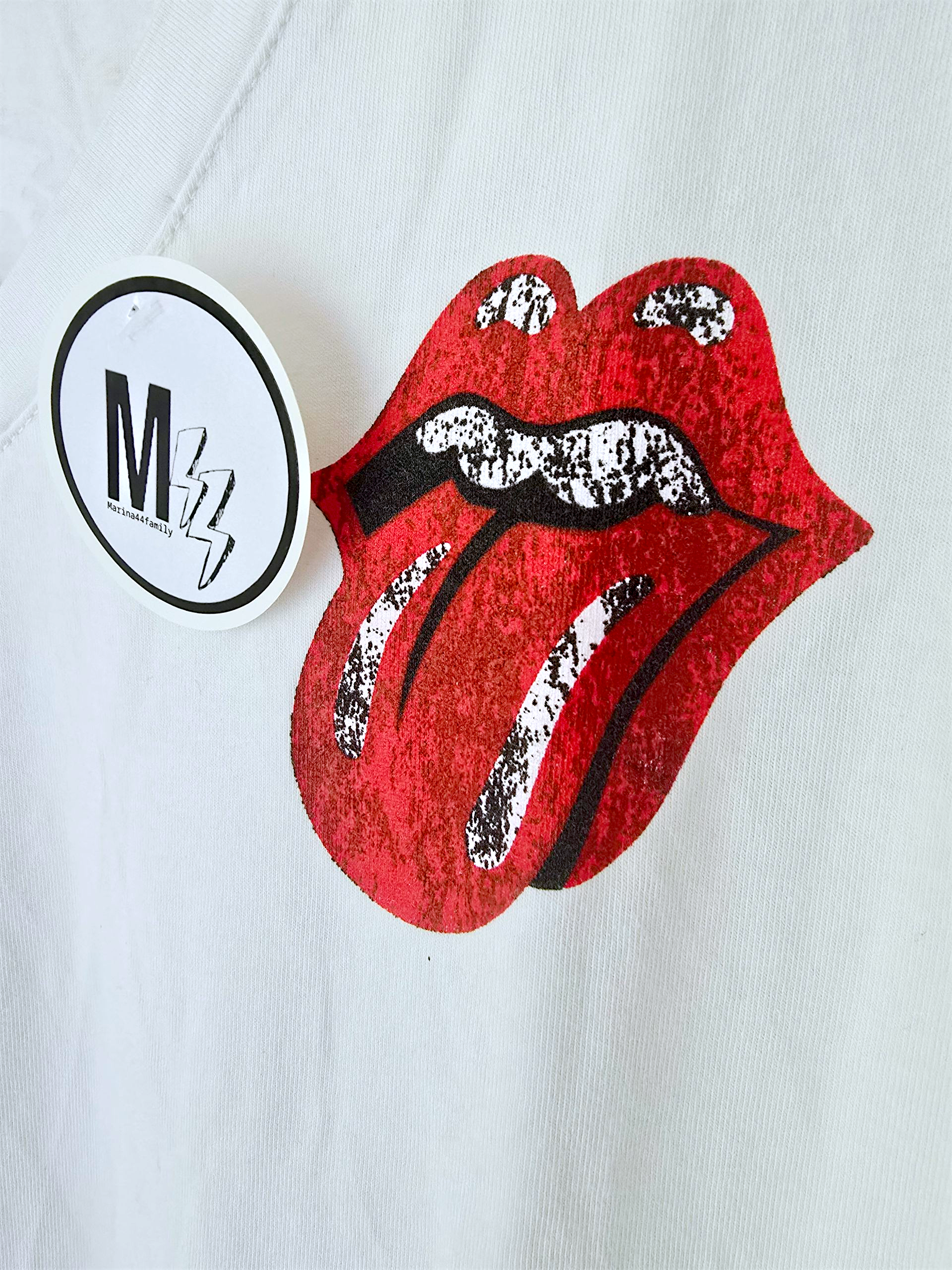 T-shirt blanc Rolling Stone