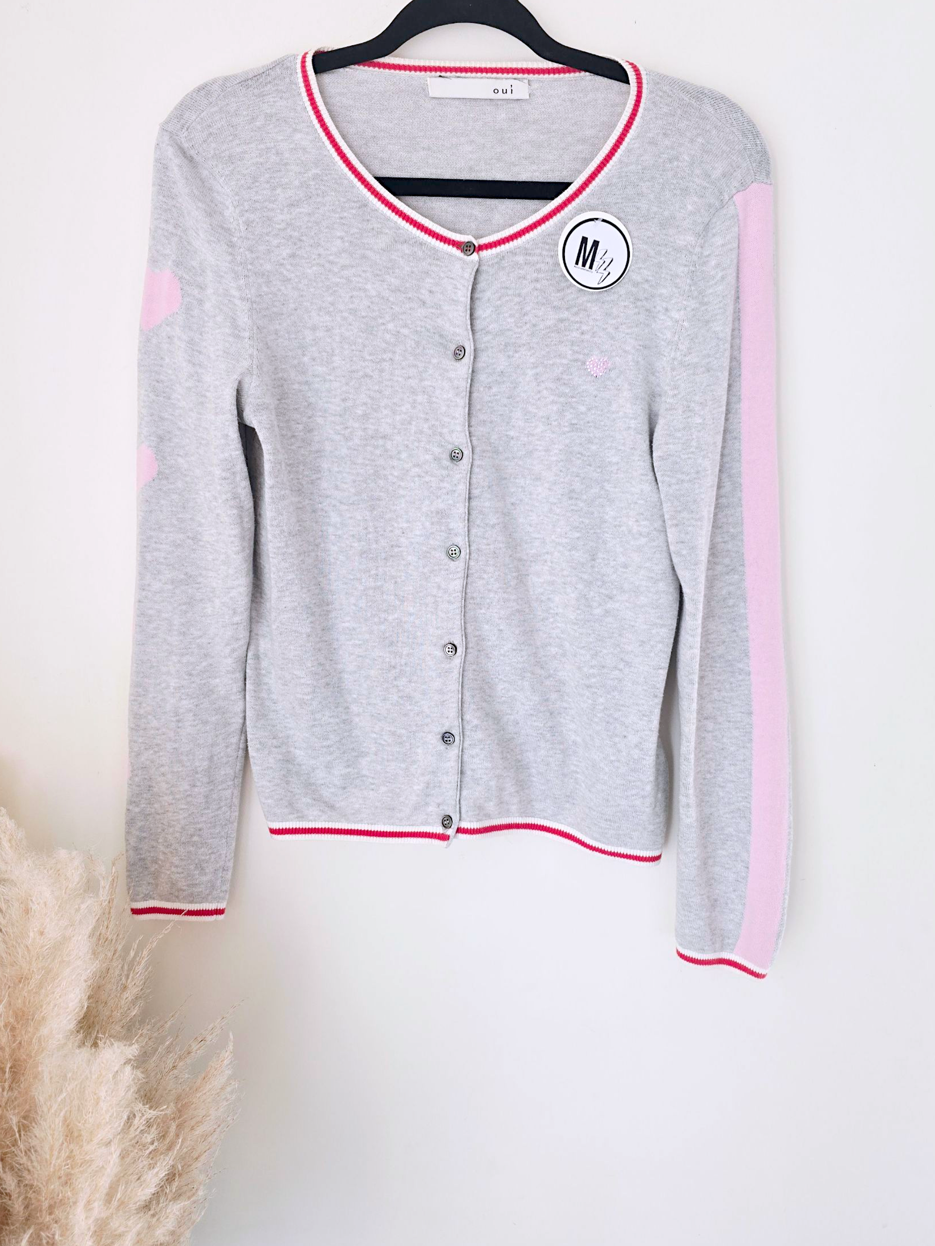 Cardigan Love gris clair