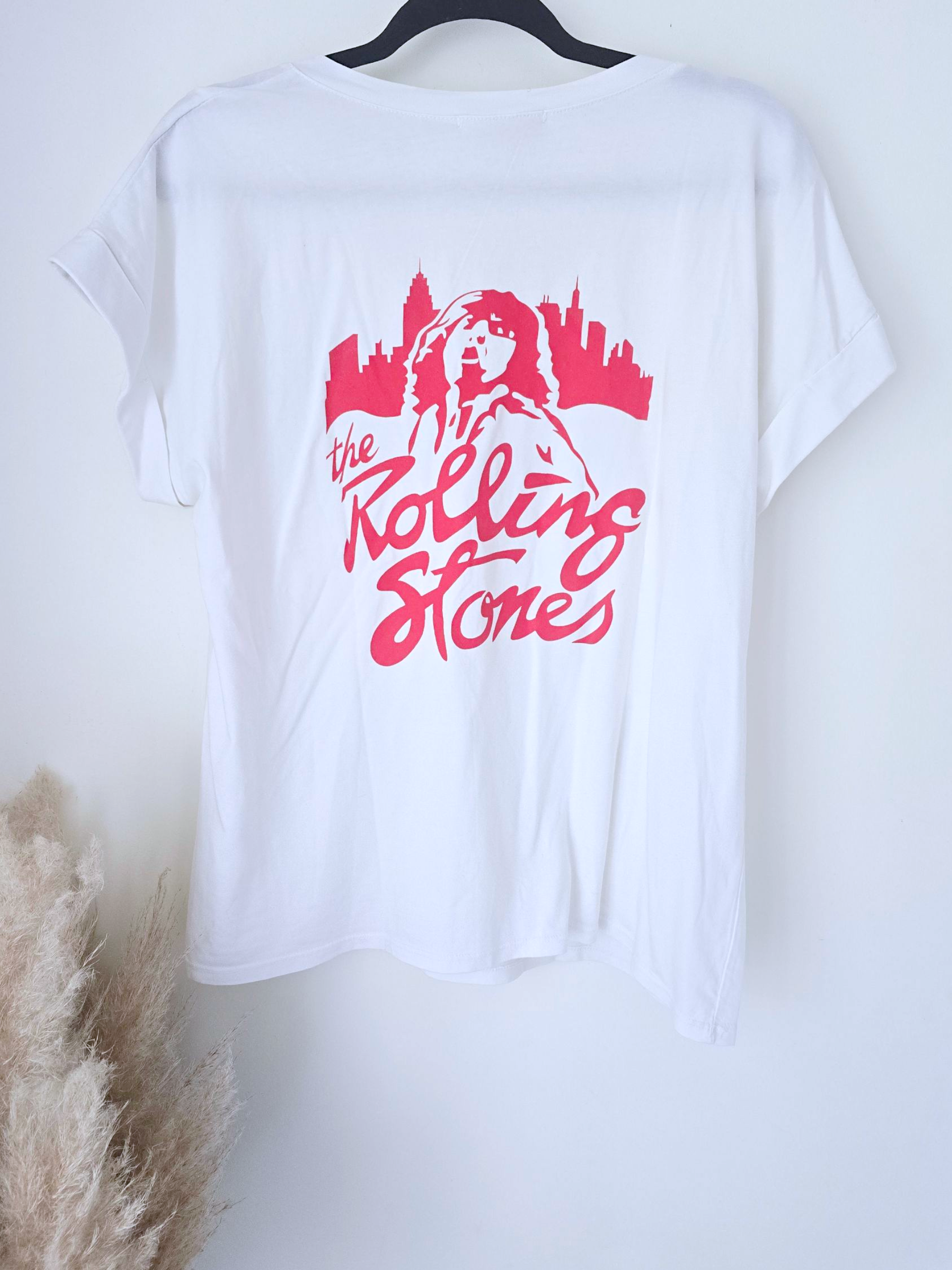 T-shirt blanc Rolling Stone