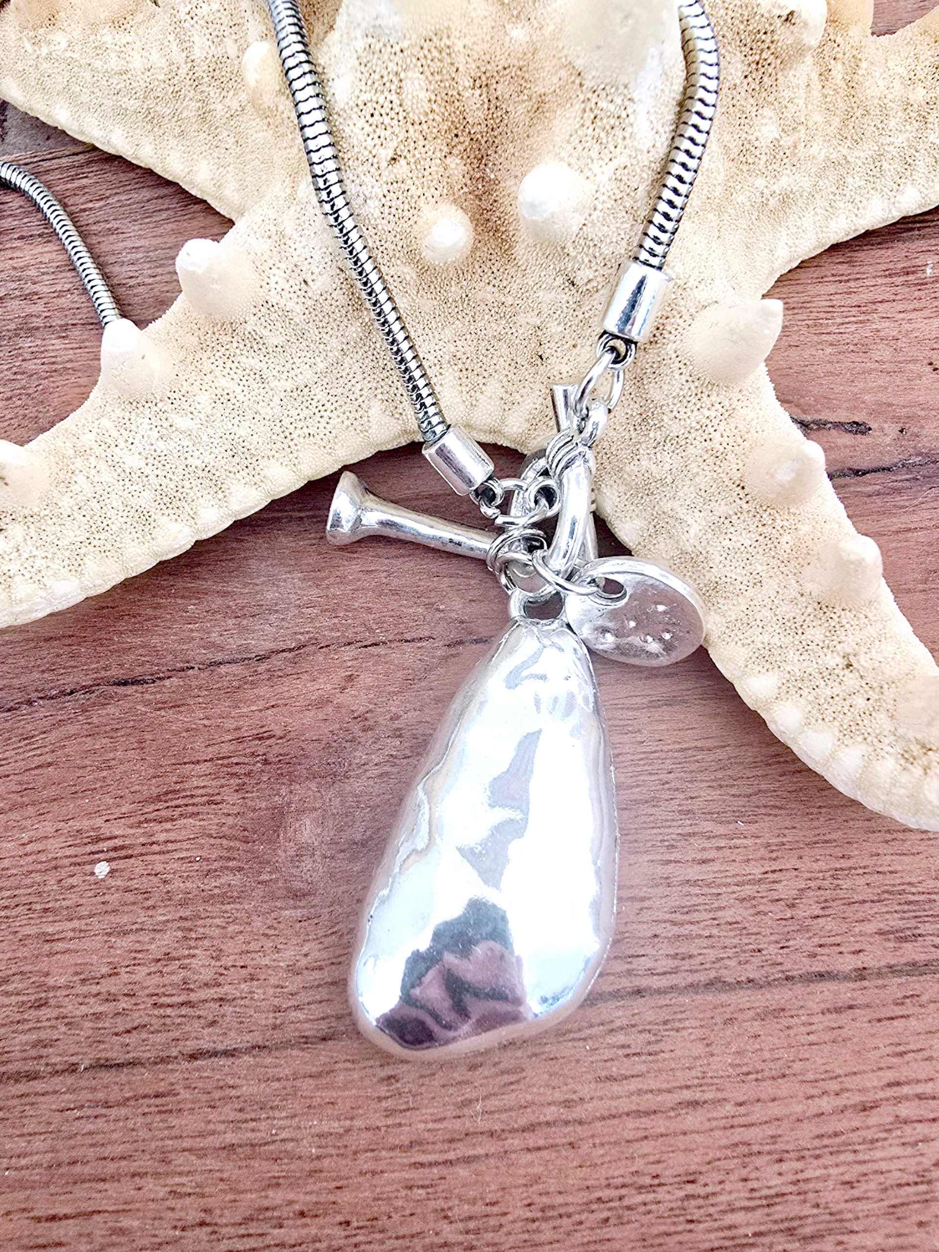 Sautoir pierre en goutte