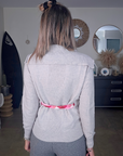 Pull camionneur gris clair en cachemire