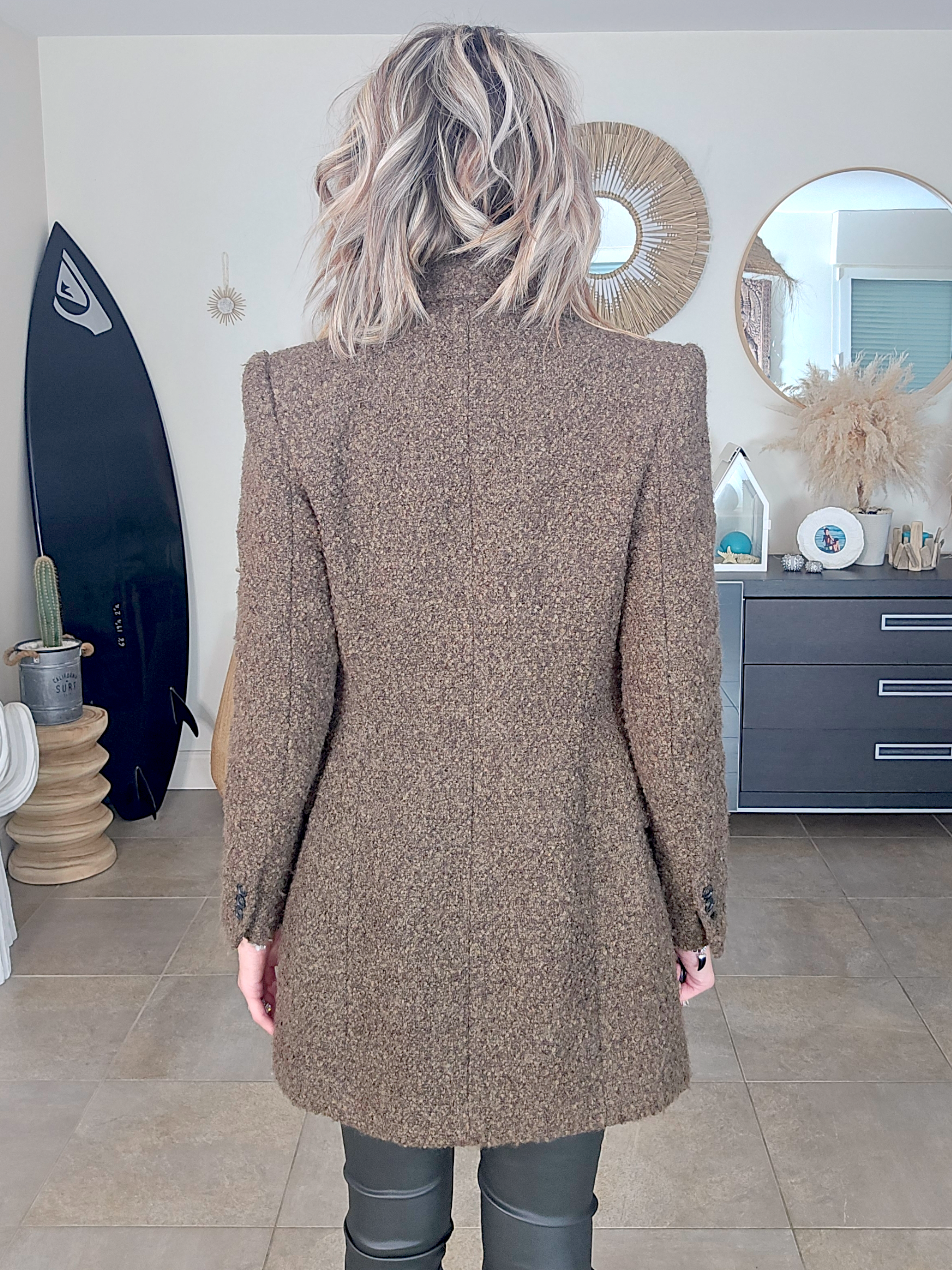 Manteau bouclette kaki