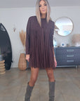 Robe à franges marron