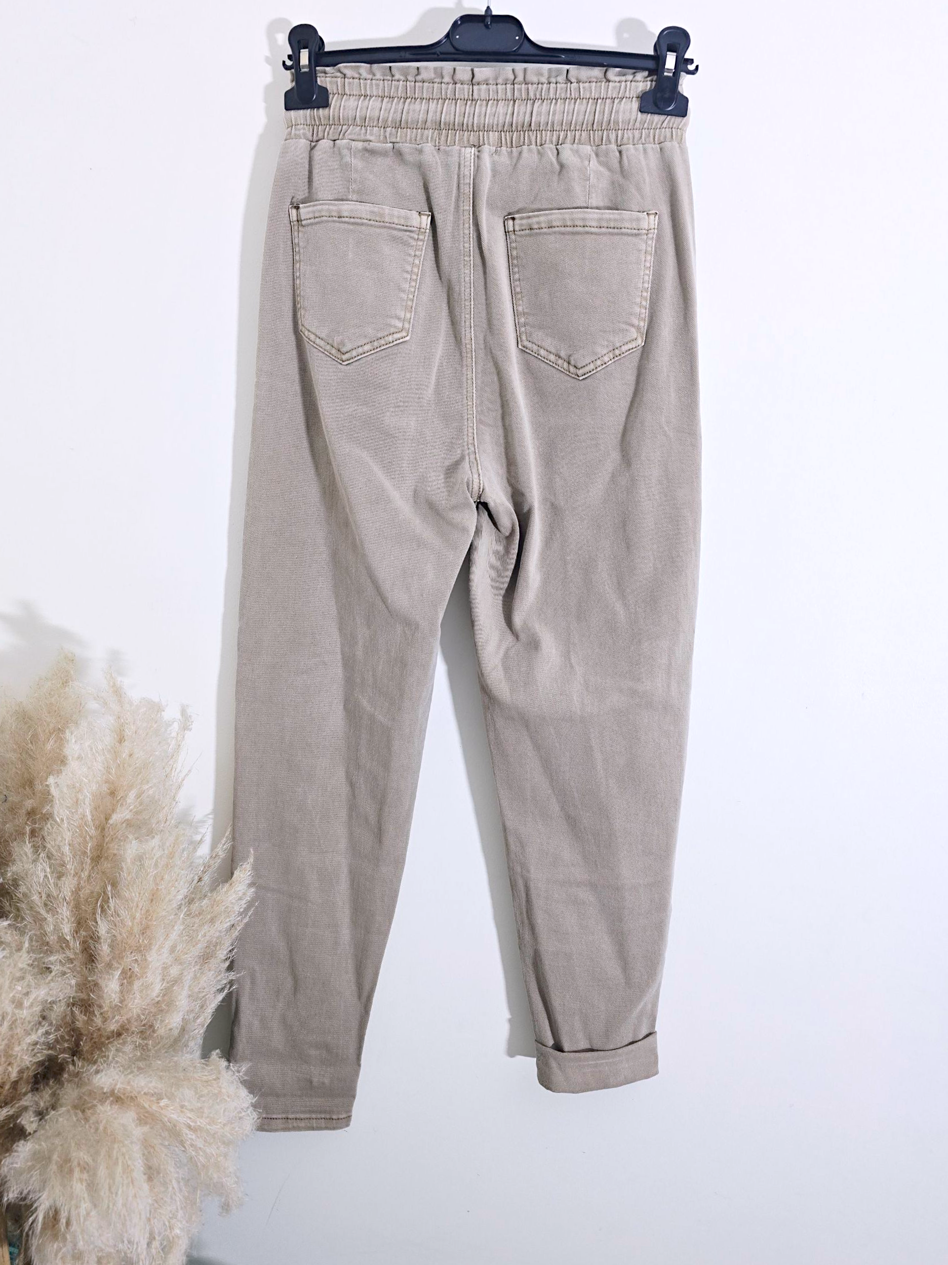 Pantalon jeeging beige