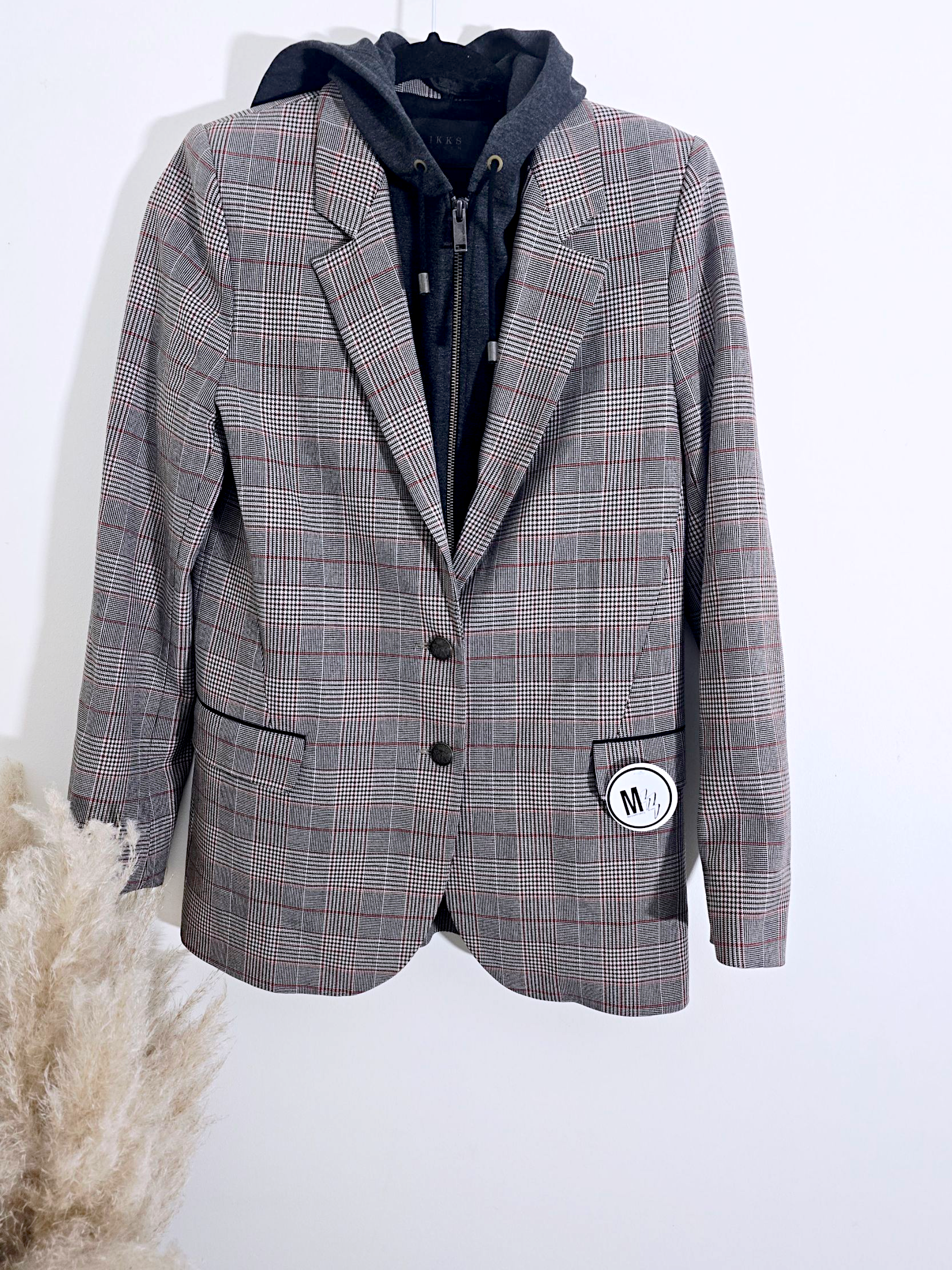 Veste carreaux à capuche