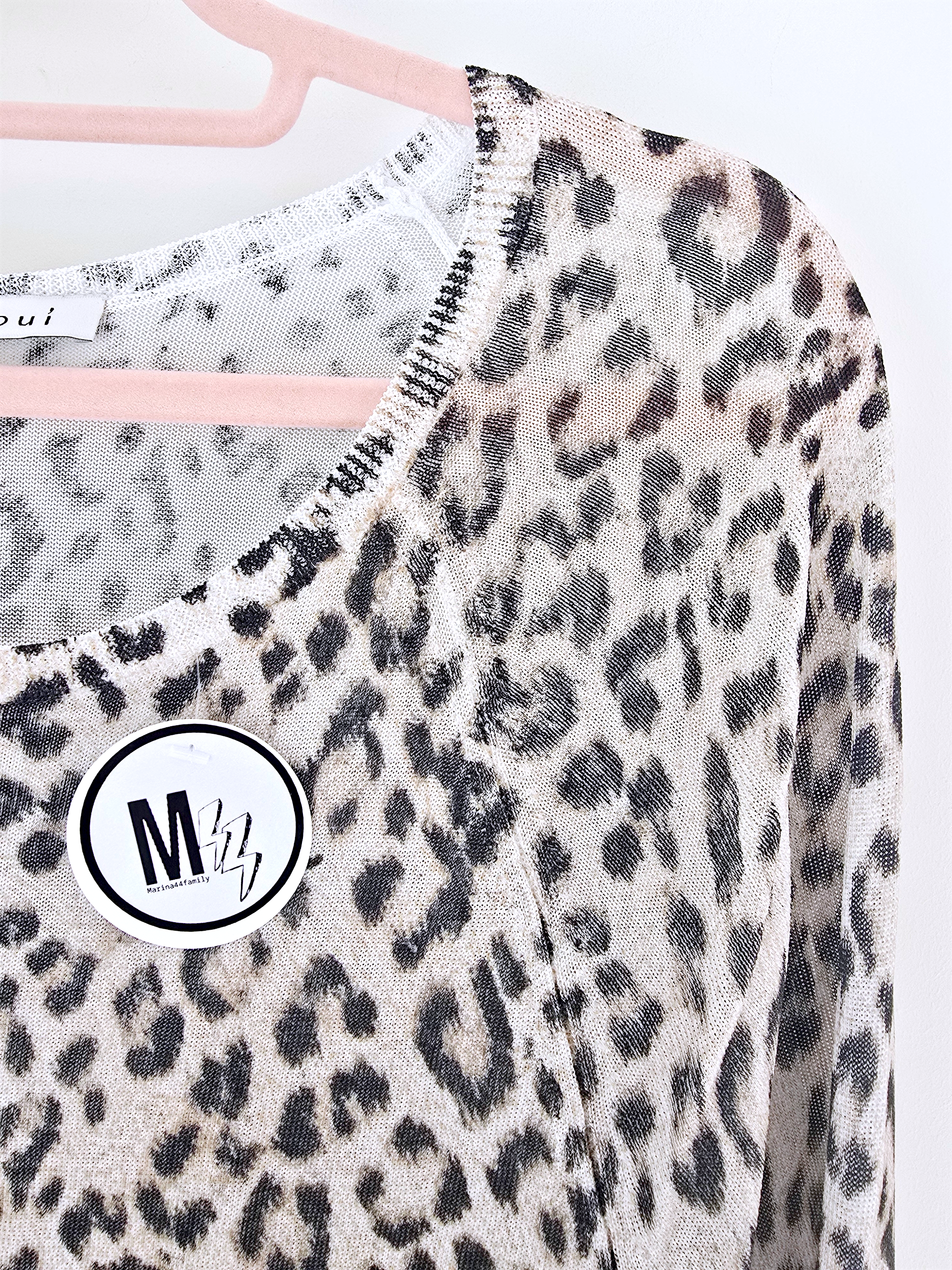 Pull fin à imprimé léopard