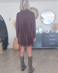 Robe à franges marron
