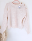 Pull beige à maille chaude