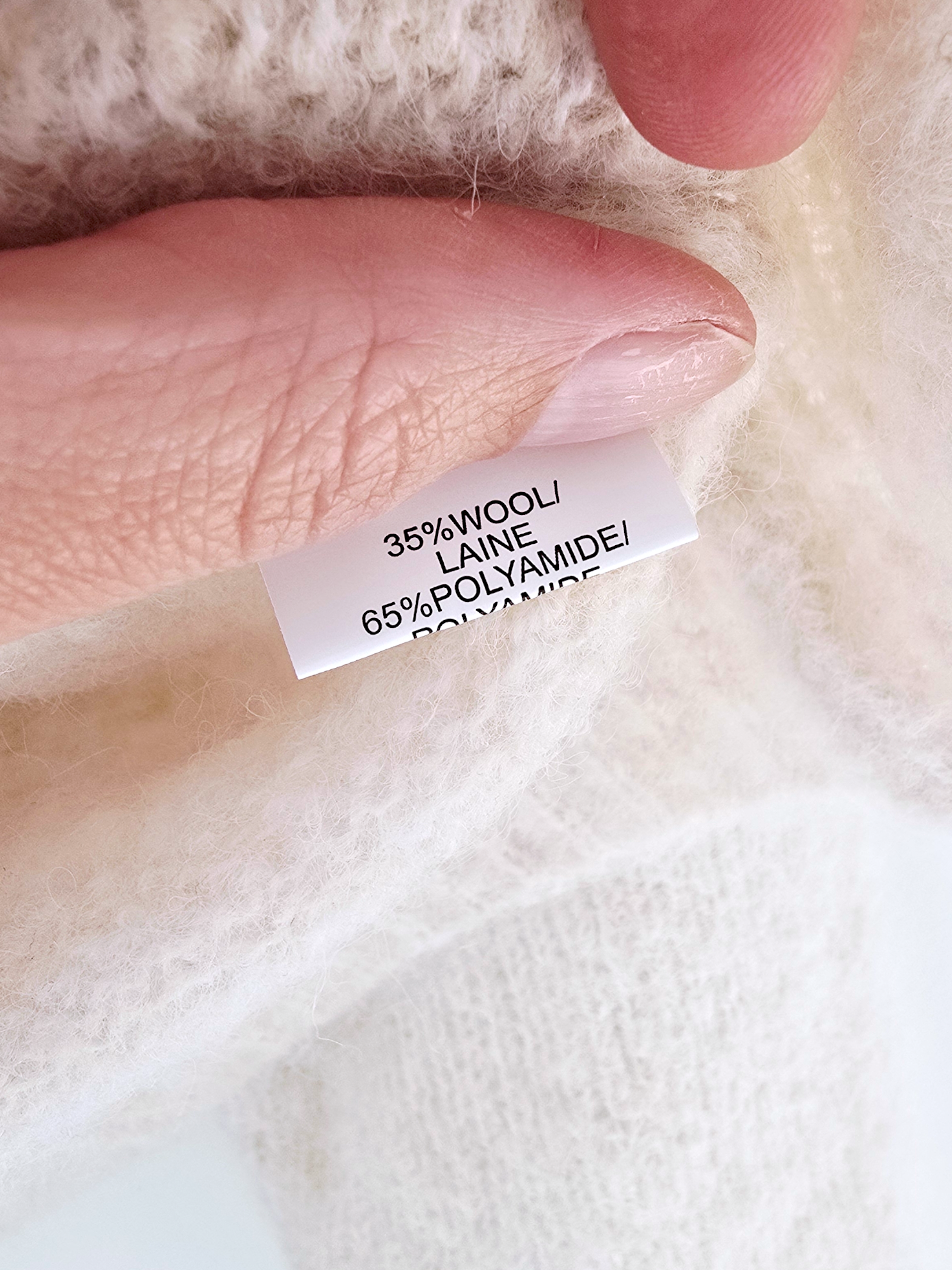 Pull beige à maille chaude