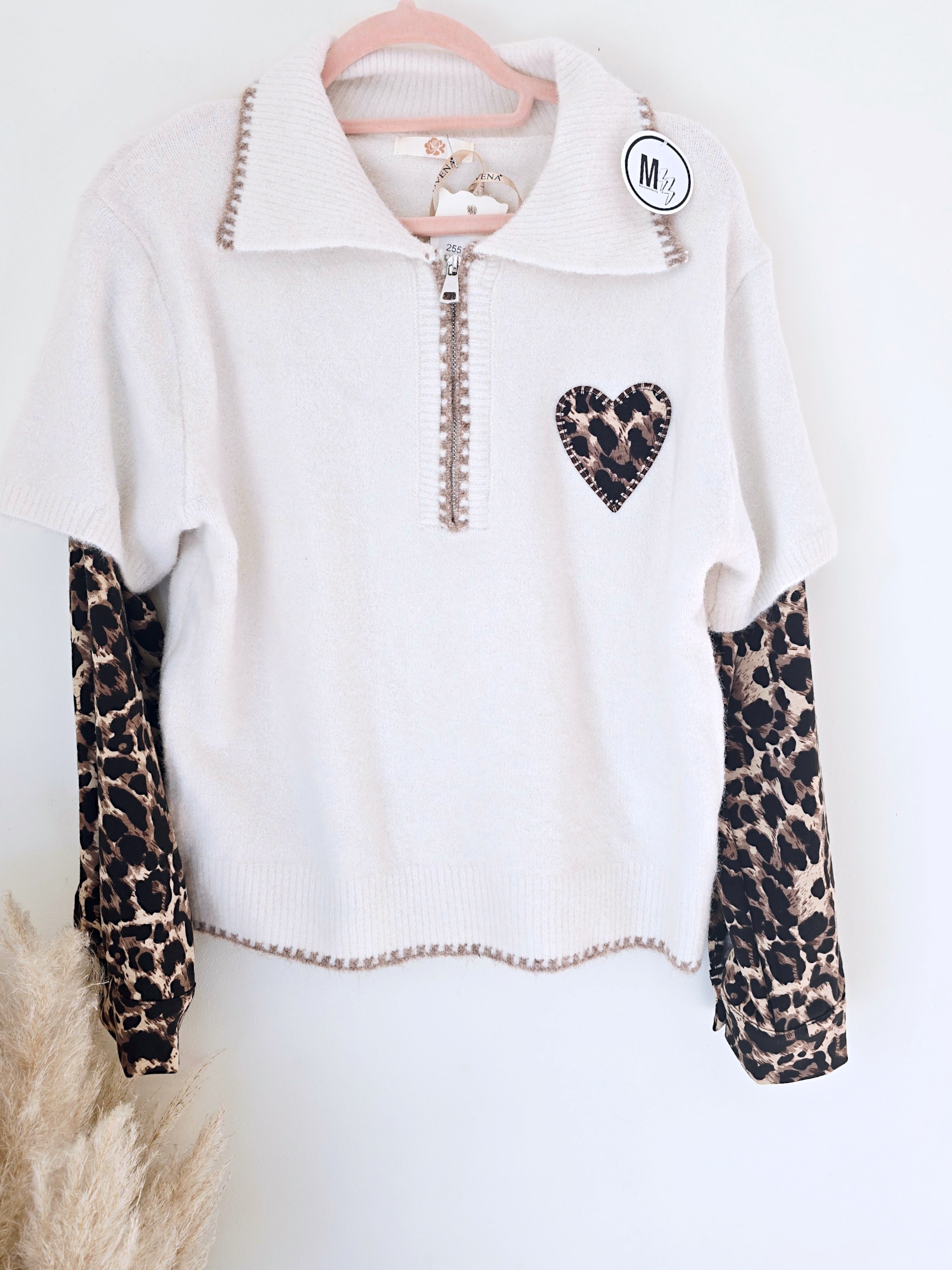 Pull chaud amour léopard