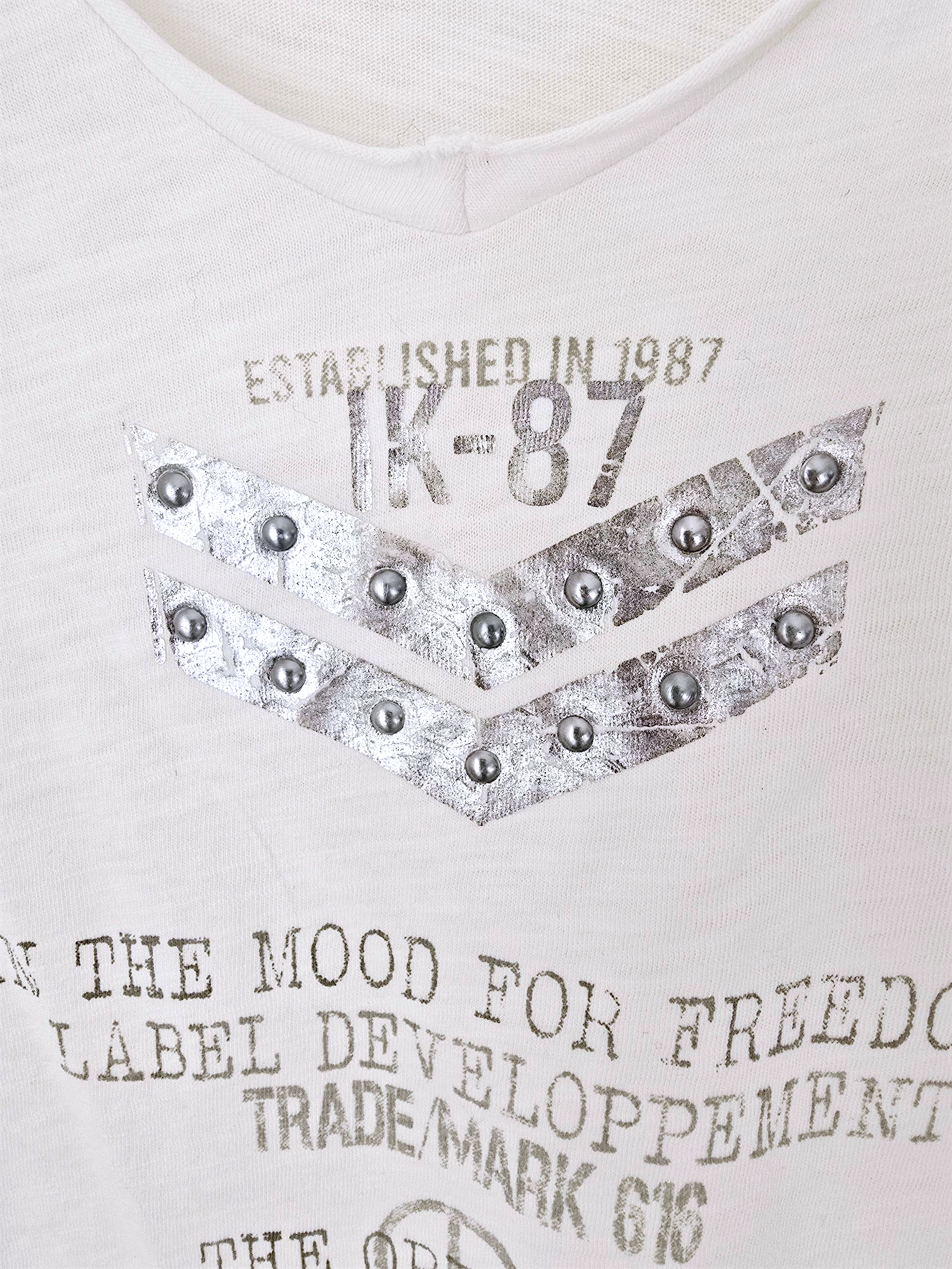 T-shirt blanc militaire