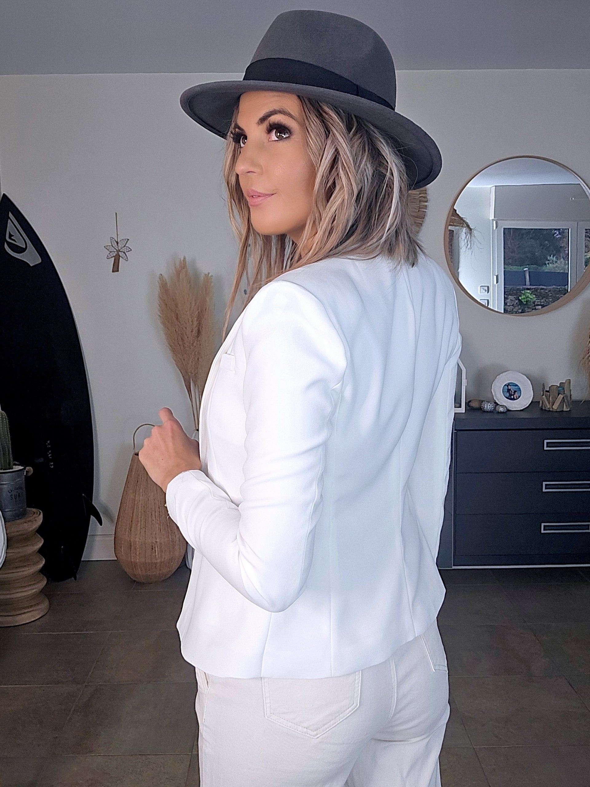 Veste cintrée blanche